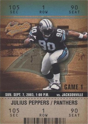 2003 Fleer Authentix Julius Peppers #12