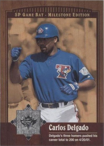 2001 SP Game Bat Edition Milestone - Carlos Delgado #6