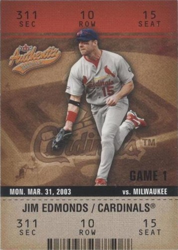 2003 Fleer Authentix - Jim Edmonds #46