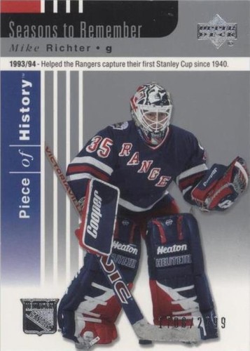 2002-03 Upper Deck Piece Of History - Mike Richter #105