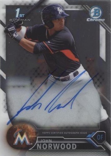 2016 Bowman Chrome - John Norwood #CPA-JN