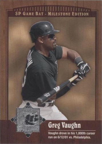 2001 SP Game Bat Edition Milestone - Greg Vaughn #9