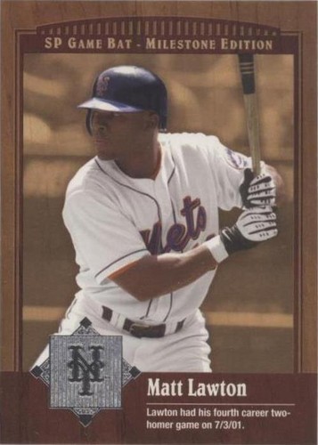 2001 SP Game Bat Edition Milestone - Matt Lawton #75