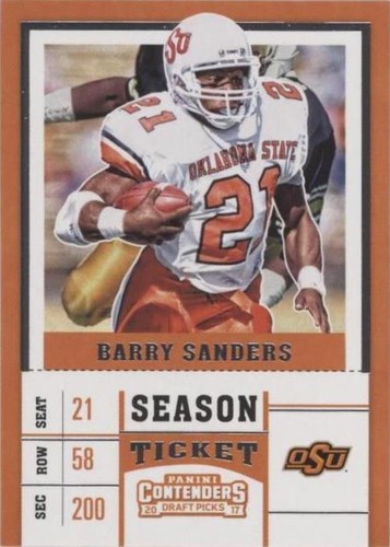 2017 Panini Contenders Draft Picks Barry Sanders #10
