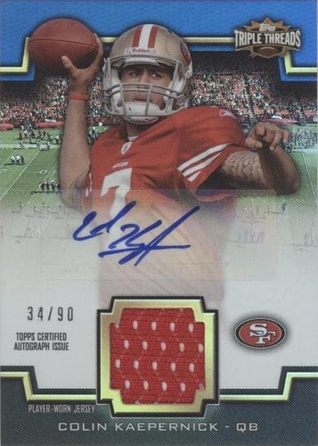 2011 Topps Triple Threads Colin Kaepernick #TTUAR-45