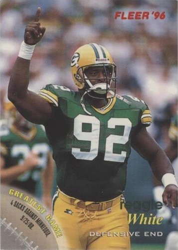 1996 Fleer Shell FACT Reggie White #101