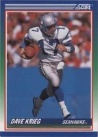 1990 Score 100 Hottest Players Dave Krieg #16