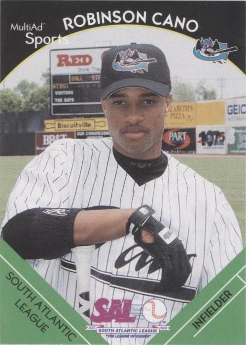 2002 MultiAd Sports South Atlantic League Top Prospects - Robinson Cano #4