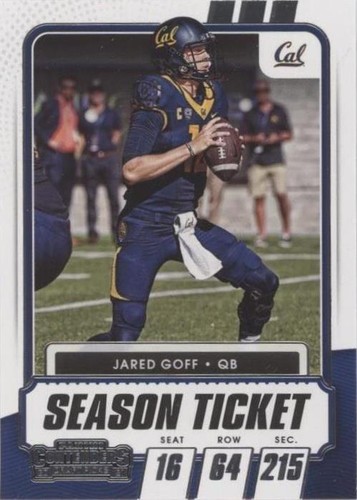 2021 Panini Contenders Draft Picks Jared Goff #7