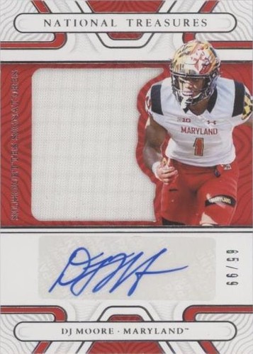 2022 Panini National Treasures Collegiate D.J. Moore #SIL-DJM