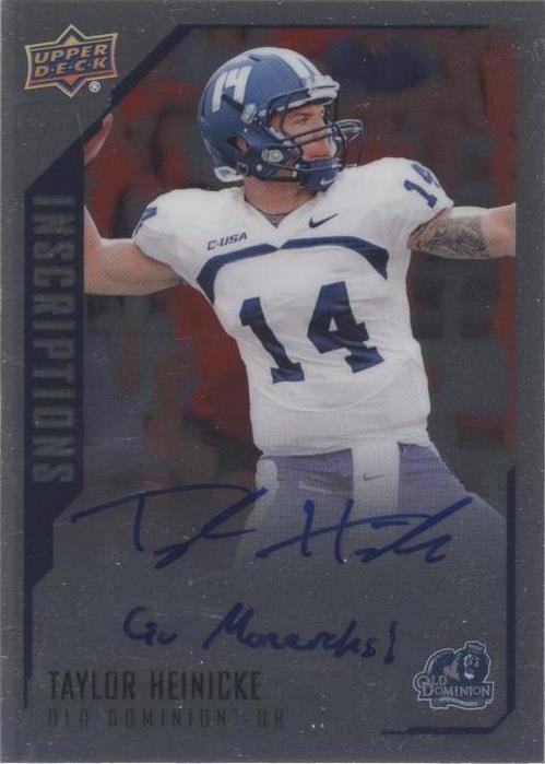 2015 Upper Deck Inscriptions Taylor Heinicke #TH
