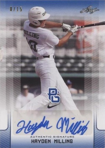 2017 Leaf Perfect Game National Showcase - Hayden Milling #BA-HM2