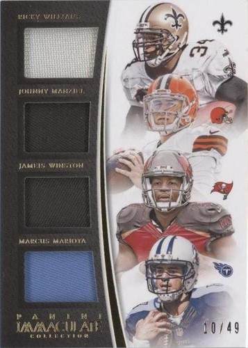2015 Panini Immaculate Collection Jameis Winston Johnny Manziel Marcus Mariota #IQJ-HEIS