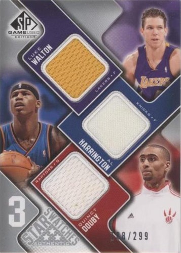 2009-10 SP Game Used - Luke Walton/Al Harrington/Quincy Douby #3S-HWD