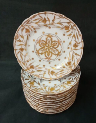 Pirkenhammer PIR111 Ovington Bros. Salad Plates 7 3/8 Inches Gold Plate(s)