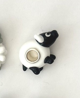 6 Different Adorable OOAK Large Hole Sheep Beads 4 Jewelry Making or Crafts!