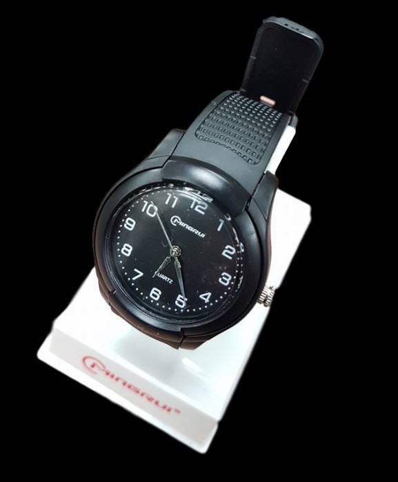 Orologio Da Polso Uomo Donna Mingrui Analogico Quarzo Sportivo Nero lac