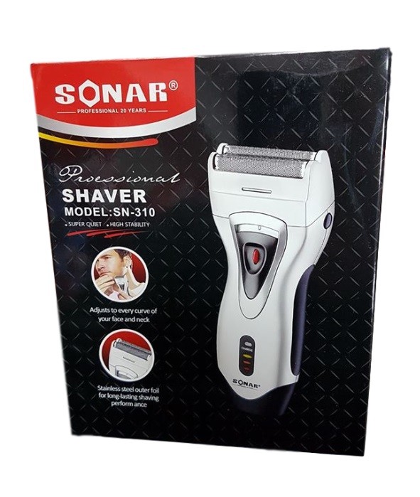 Rasoio Elettrico Sonar Sn-310 Ricaricabile 2 Testine Lama Barba Baffi linq