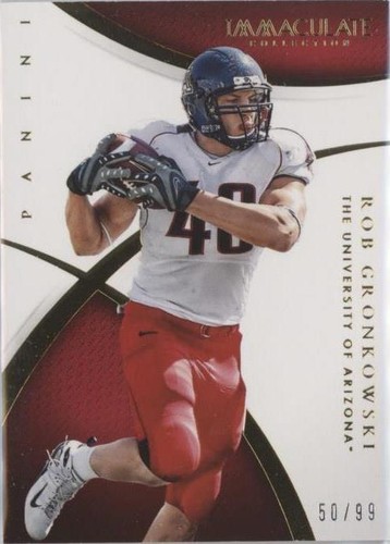 2015 Panini Immaculate Collection Collegiate Rob Gronkowski #86