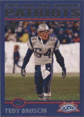 2005 Topps New England Patriots Super Bowl XXXIX Champions Tedy Bruschi #13