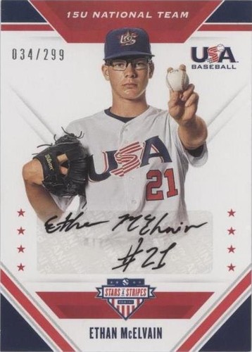 2020 Panini USA Baseball Stars & Stripes - Ethan Mcelvain #15U-EM