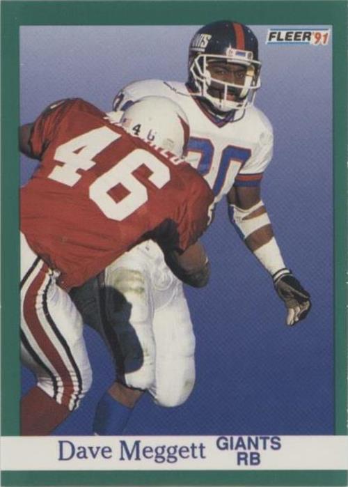 1991 Fleer Dave Meggett #316