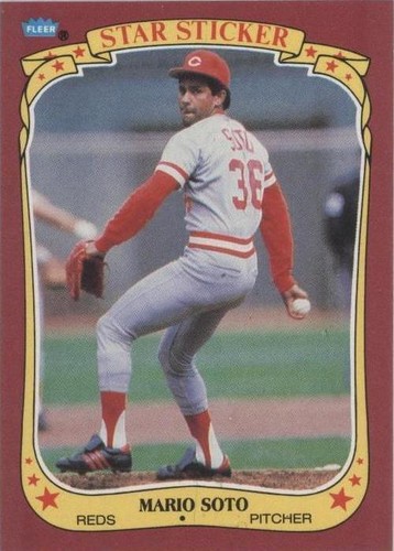 1986 Fleer Star Stickers - Mario Soto #114
