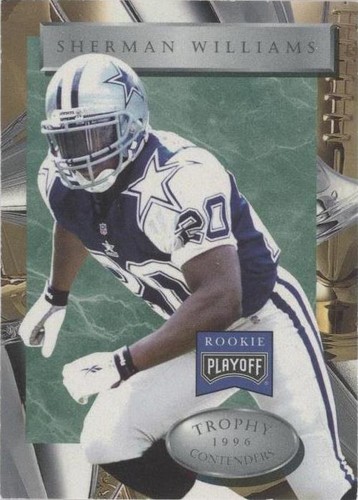 1996 Playoff Trophy Contenders Sherman Williams #40