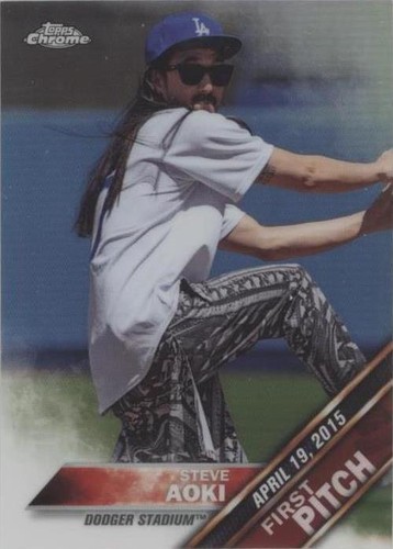 STEVE AOKI 2016 TOPPS CHROME #FPC-11 FIRST PITCH REFRACTOR