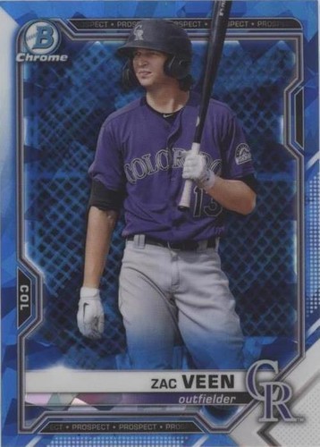 2021 Bowman Chrome Sapphire Edition - Zac Veen #BCP-183
