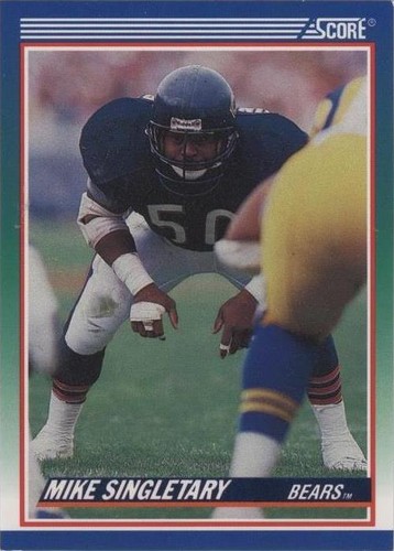 1990 Score 100 Hottest Players Mike Singletary #44