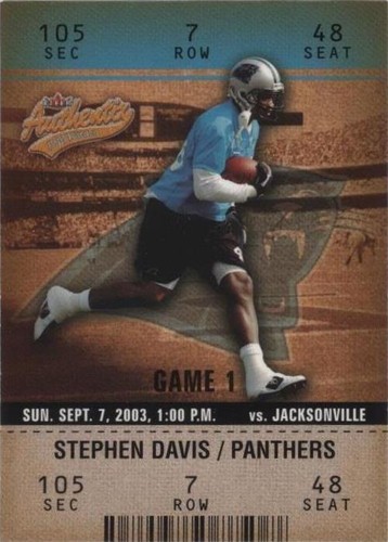 2003 Fleer Authentix Stephen Davis #61