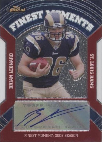2007 Topps Finest Brian Leonard #FMA-BL