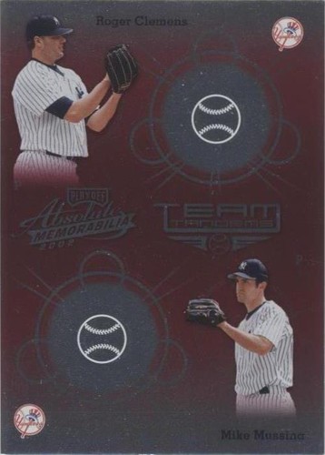 2002 Playoff Absolute Memorabilia - Mike Mussina Roger Clemens #TT-19