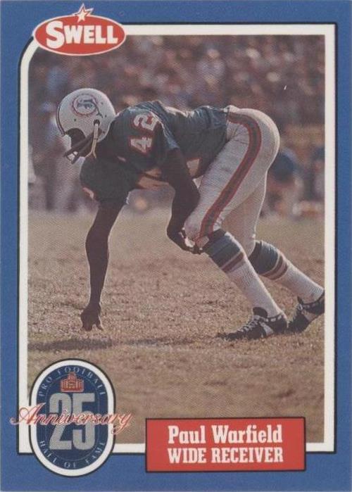 1988 Swell Football Greats Hall of Fame Paul Warfield #123