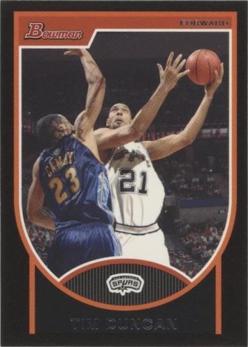 2007-08 Bowman Draft Picks & Stars - Tim Duncan #21