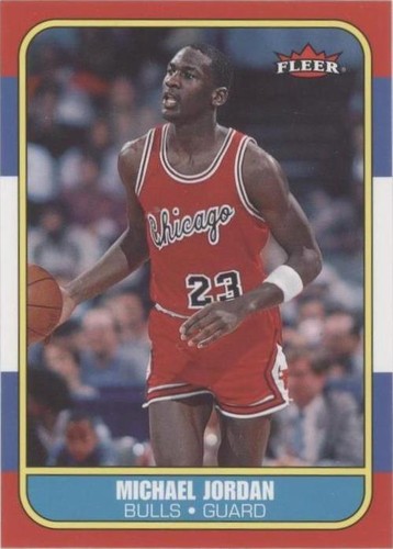 その他 86 87 fleer michael jordan!!! Michael Jordan 1986-87 Fleer Sticker Rookie Card #8 SGC 8.5