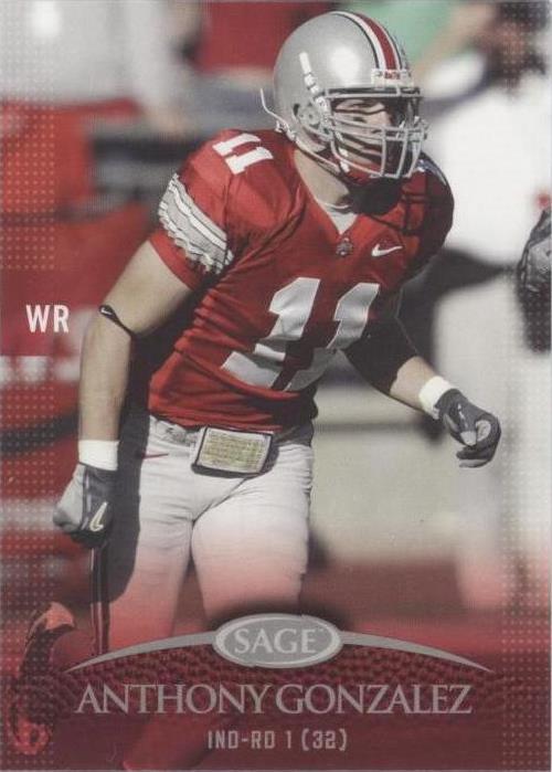 2007 SAGE Autographed Football Anthony Gonzalez #20
