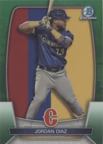 2021 BOWMAN CHROME JORDAN DIAZ SPECKLE REFRACTOR &frasl;299 AUTO ROOKIE