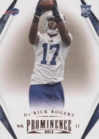 2013 Panini Prominence Da'Rick Rogers #121