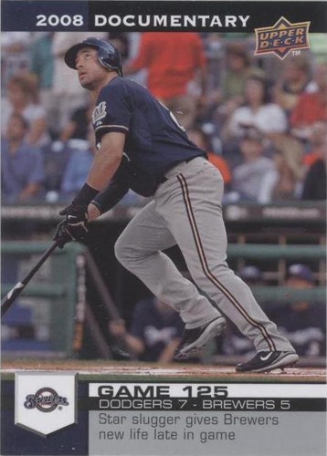 2008 Upper Deck Documentary - Ryan Braun #3766