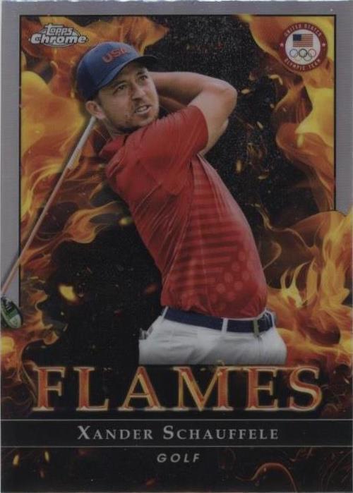 2024 Topps Chrome equipe olímpica e paralímpica dos EUA e esperançosos - Xander Schauffele #F-7