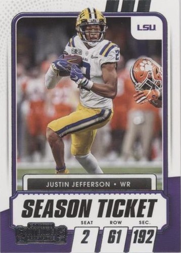 2021 Panini Contenders Draft Picks Justin Jefferson #30