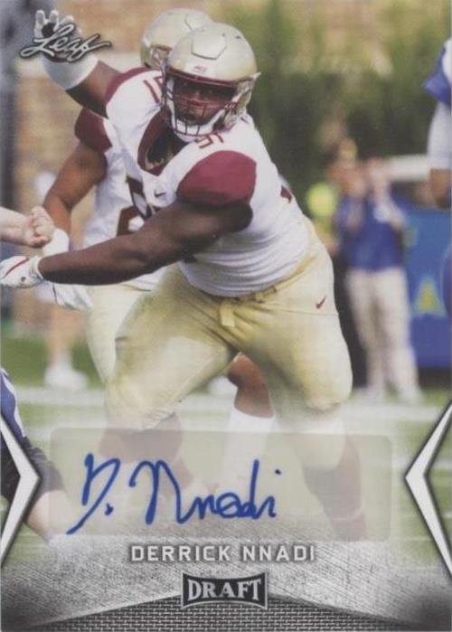 2018 Leaf Draft Derrick Nnadi #BA-DN1