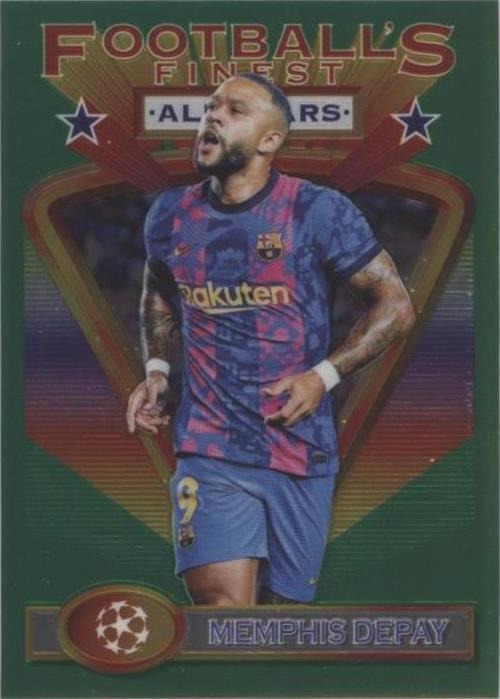 2021-22 Topps Finest Flashbacks UCL Memphis Depay #191