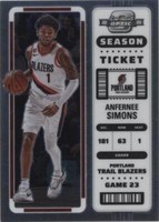 2022-23 Panini Contenders Optic - Anfernee Simons #85