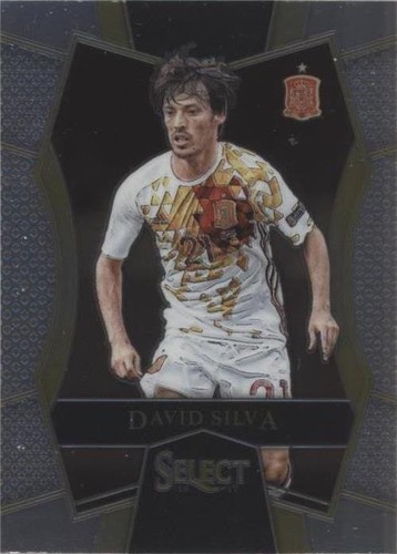2024-25 Panini Select FIFA #SS-DS David Silva Select Signatures