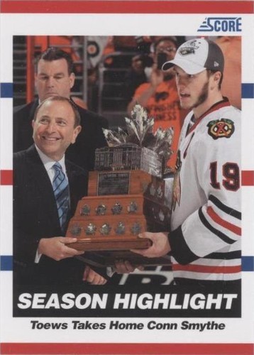 2010-11 Score - Gary Bettman Jonathan Toews #32