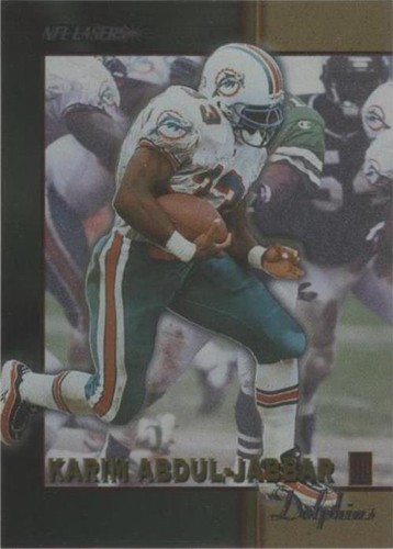 1996 Score Board NFL Lasers Karim Abdul-Jabbar #90