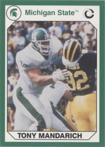 1990 Collegiate Collection Michigan State Spartans Tony Mandarich #89